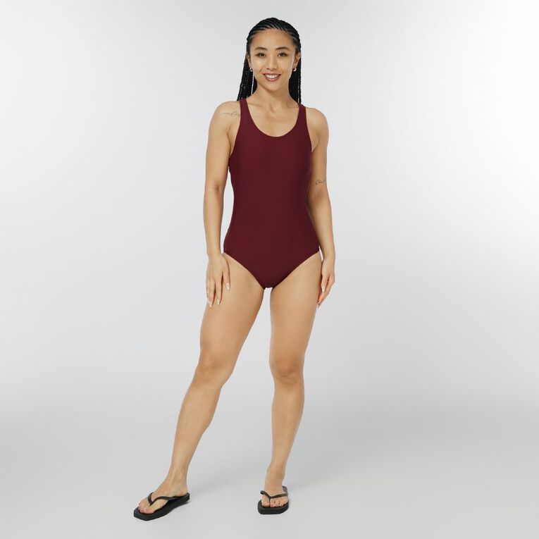 H&H Women's Sport Training Swimsuits, Red Dark, hi-res