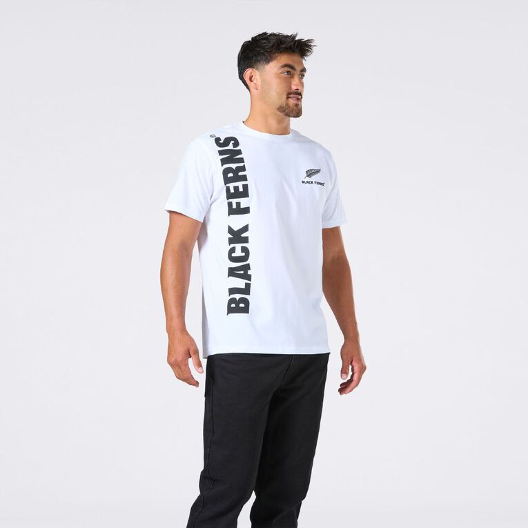Black Ferns Adults' Short Sleeve Tee, White, hi-res