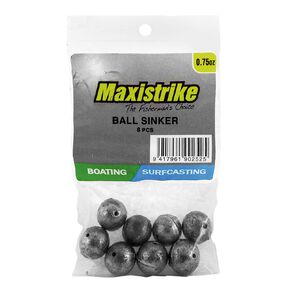 Maxistrike Fishing Sinkers Ball 3/4 oz 8 Pack