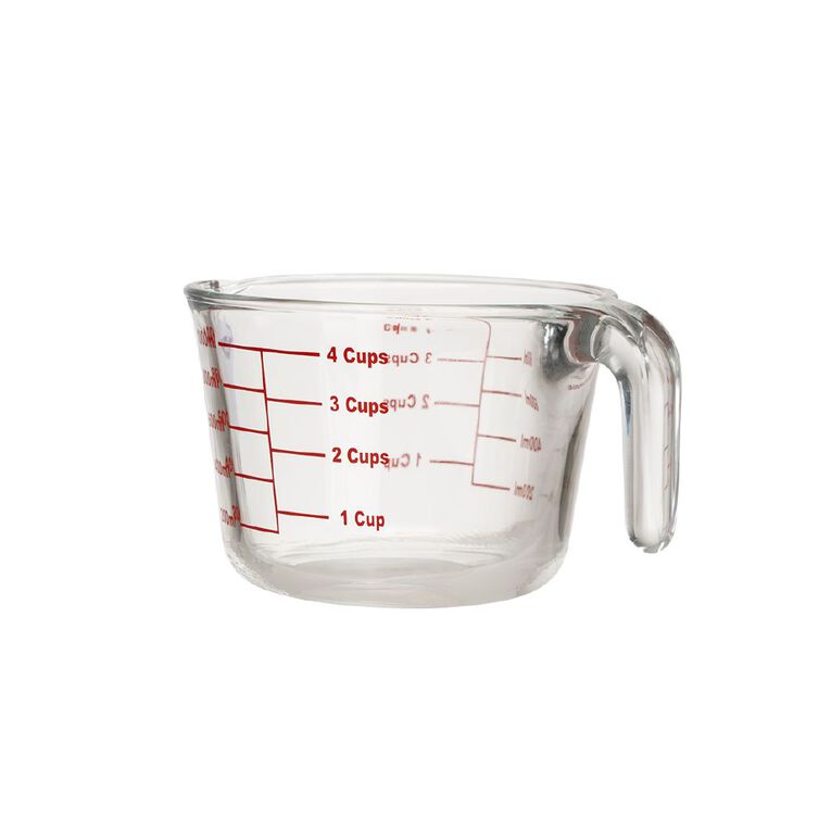Living & Co Glass Measuring Jug Clear 1L, , hi-res