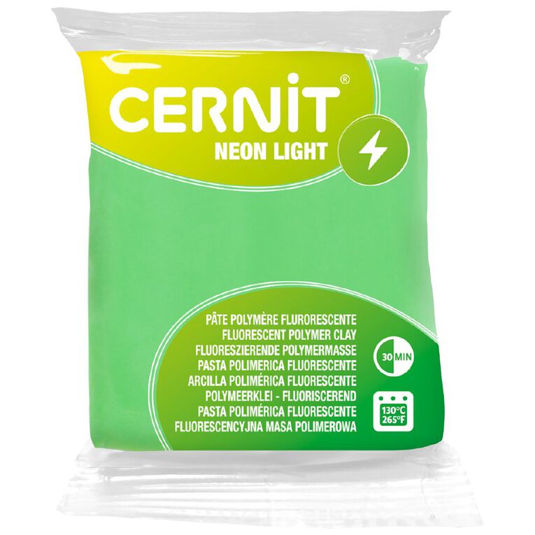 Cernit Polymer Clay Neon Light 56g Green Green, , hi-res