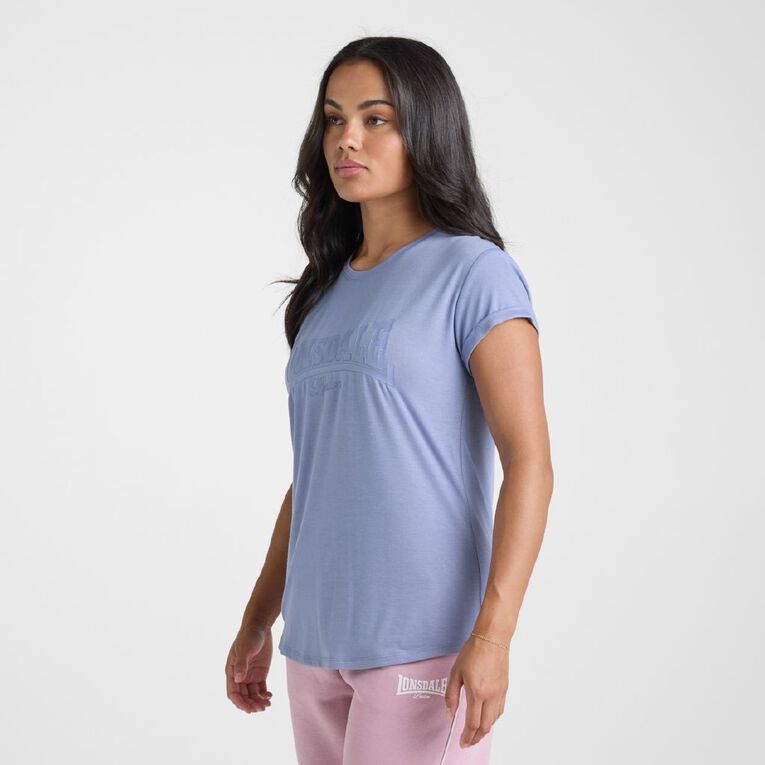 Lonsdale Women's Malden Tee, Blue Light, hi-res
