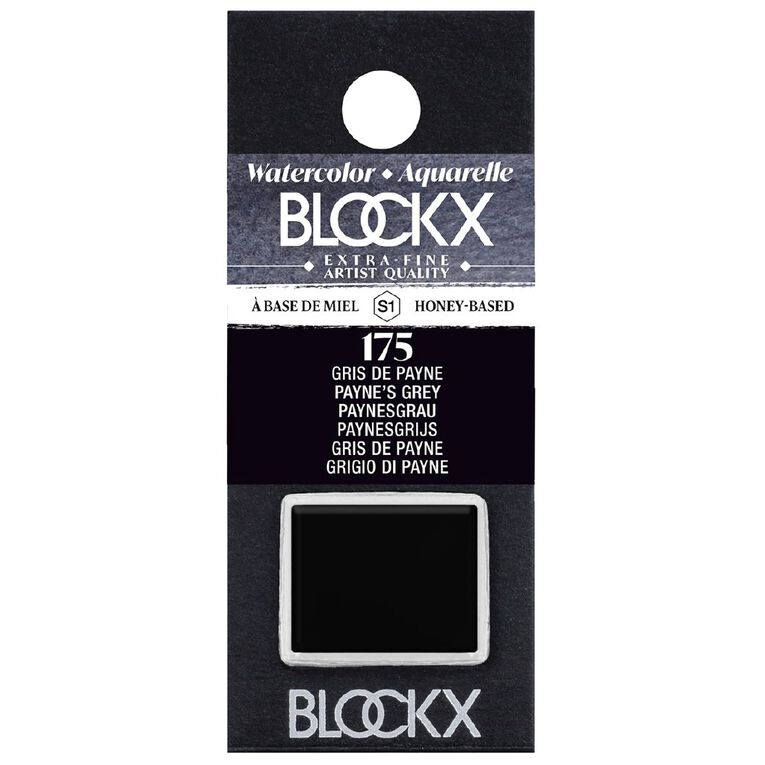 BLOCKX Watercolour Half Pan S1 175 Paynes Grey Grey, , hi-res