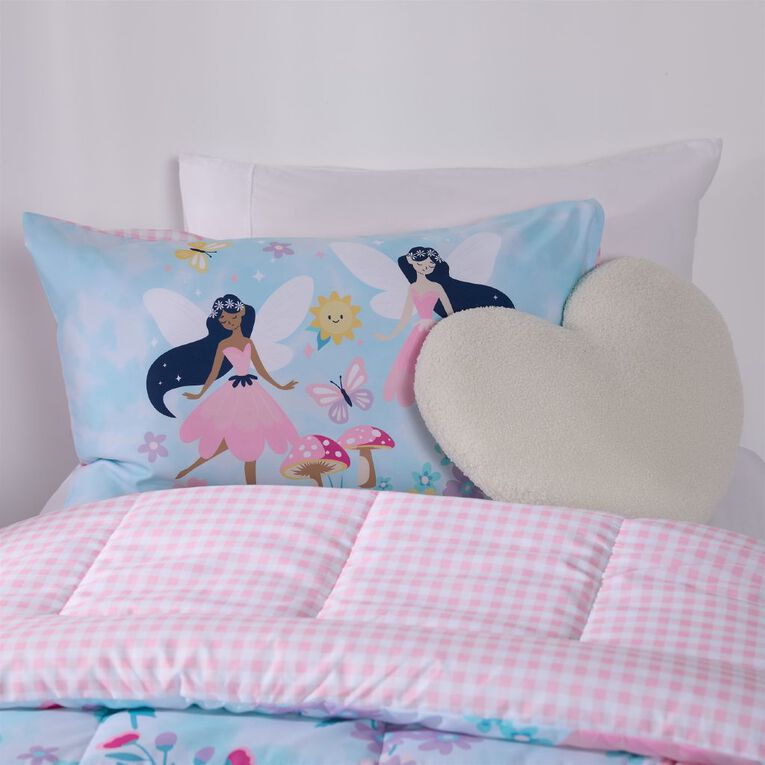 Living & Co Kids 2 Piece Comforter Fairy Multi-Coloured King Single, , hi-res