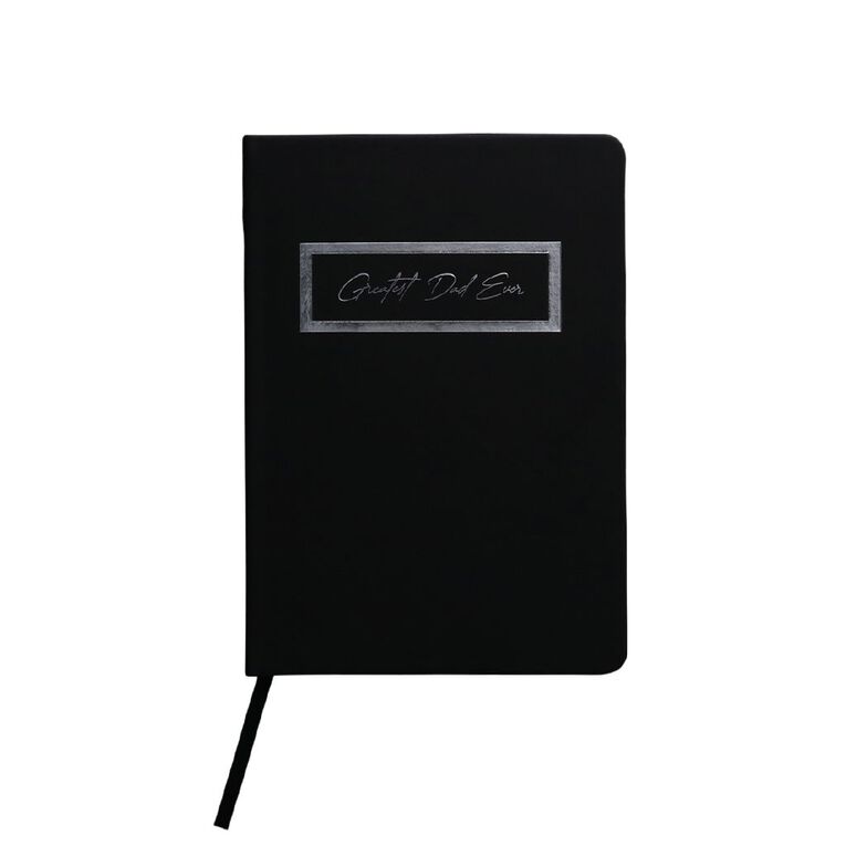 Uniti Stationery A5 Polyurethane Hard Cover Black Notebook, , hi-res