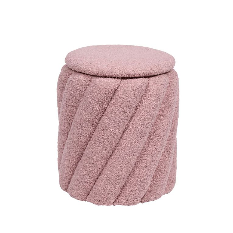Living & Co Leona Twist Ottoman Pink, , hi-res