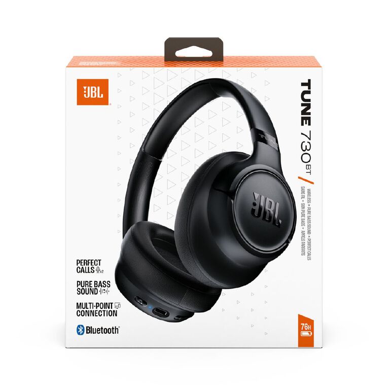 JBL JBL Tune 730BT Wireless Over-Ear Headphones - Black, , hi-res