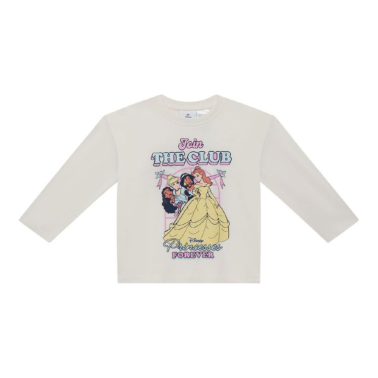 Disney Princess Toddler Long Sleeve Print Tee, Cream, hi-res