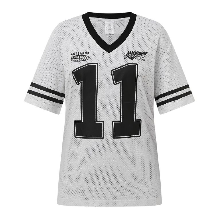 Active Intent Women's Supporter Football Tee, White, hi-res