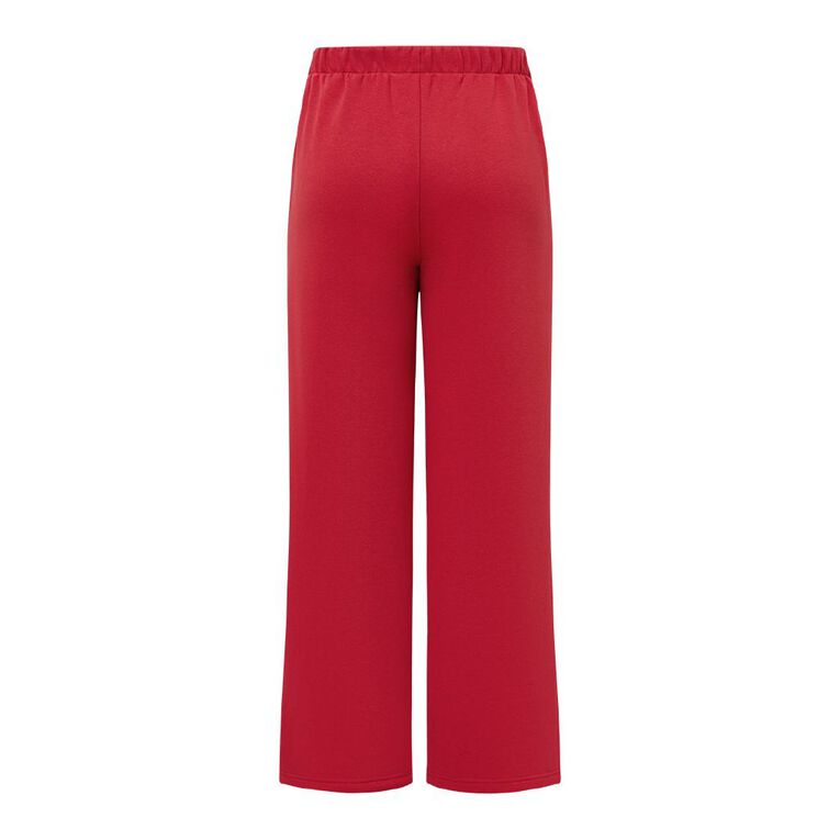 H&H Women's Wide Leg Track Pants, Red Mid, hi-res