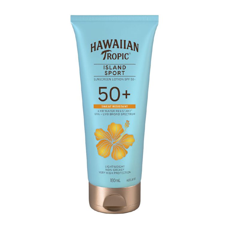 Hawaiian Tropic Island Sport Sunscreen Lotion SPF50+ 180ml, , hi-res