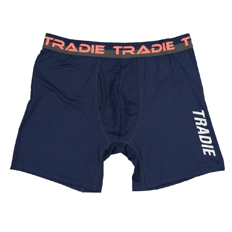 Tradie Men's Midi Trunks, Navy, hi-res