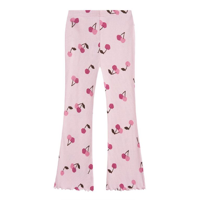 Young Original Toddler Girls' Flare Rib Leggings, Pink Light, hi-res