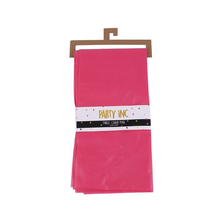 Party Inc Table Cover 137cm x 274cm Pink, , hi-res