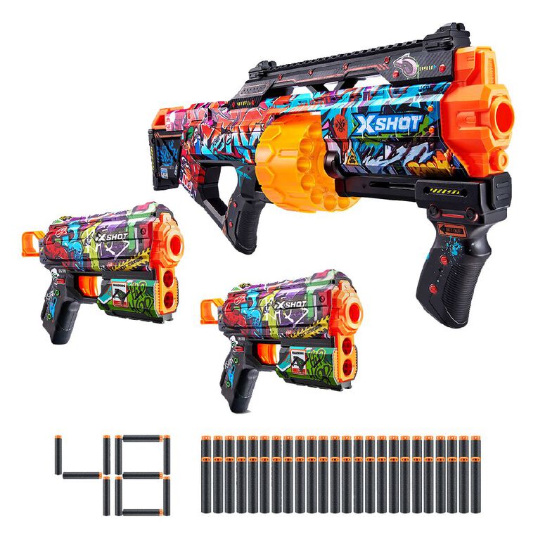 Zuru XShot Skins Mix Combo Pack Last Stand Flux 2 Pack The Warehouse