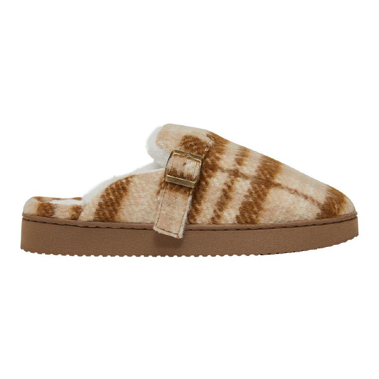 H&H Women's Beatrix Scuff Slippers, Natural, hi-res
