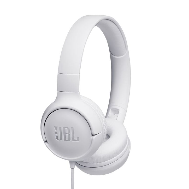 JBL Tune 500 Wired On-ear Headphones White, , hi-res
