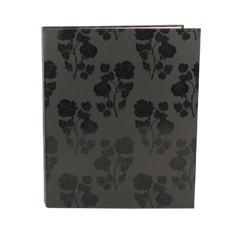 Uniti Stationery Urban Noir A4 Folder Black Roses, , hi-res