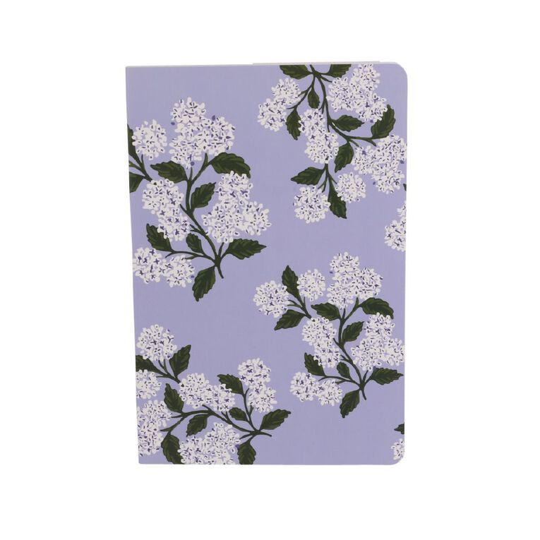 Uniti Adults Hydrangea A5 Notebook Purple Floral, , hi-res