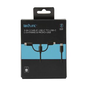 Tech.Inc 3 In 1 Micro Lightning and USB C Cable