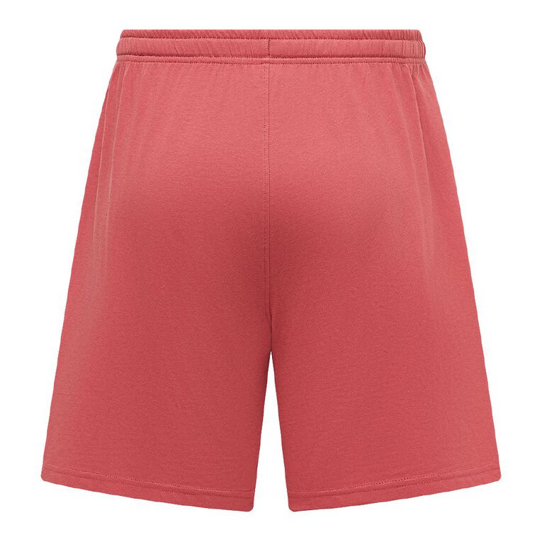 H&H Men's Knit Pyjama Shorts 2 Pack, Red Mid, hi-res