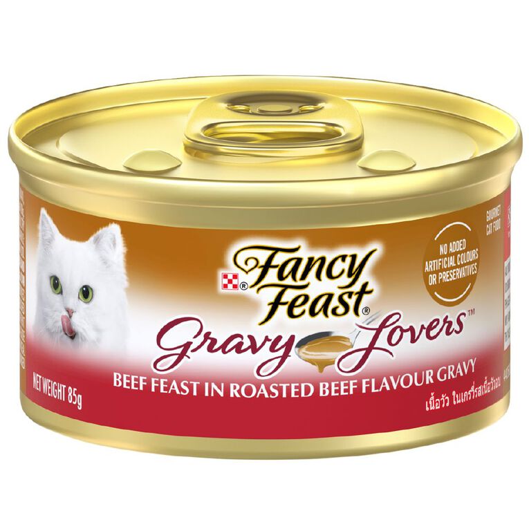 Fancy Feast Wet Cat Food Gravy Lovers Beef 85g The Warehouse