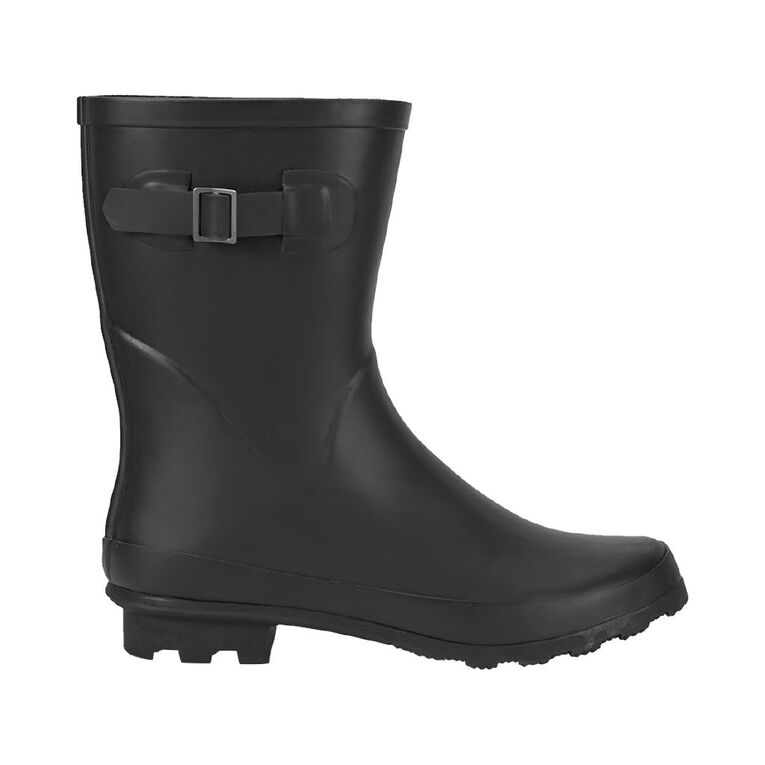 H&H Women's Classic 3/4 Length Gumboots, Black, hi-res
