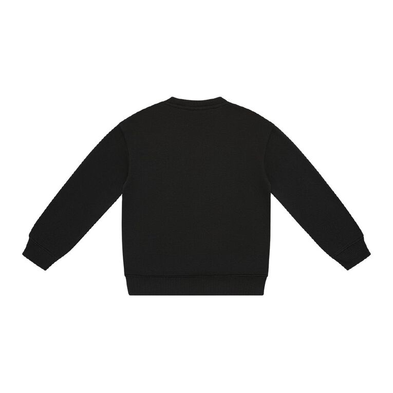 Young Original Kids' Plain Crew Sweat, Black, hi-res