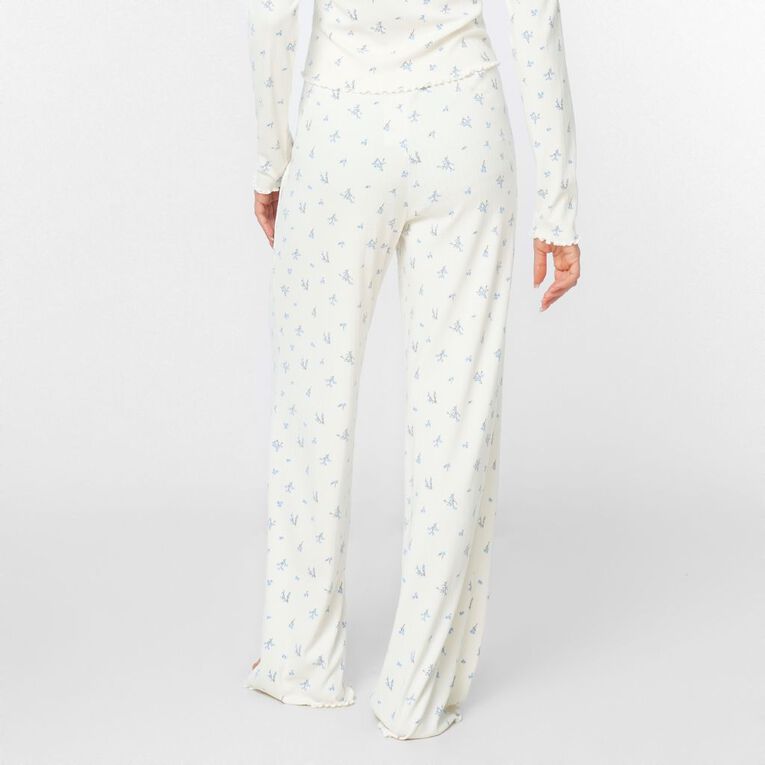 H&H Women's Pointelle Pyjama Pants, Cream, hi-res