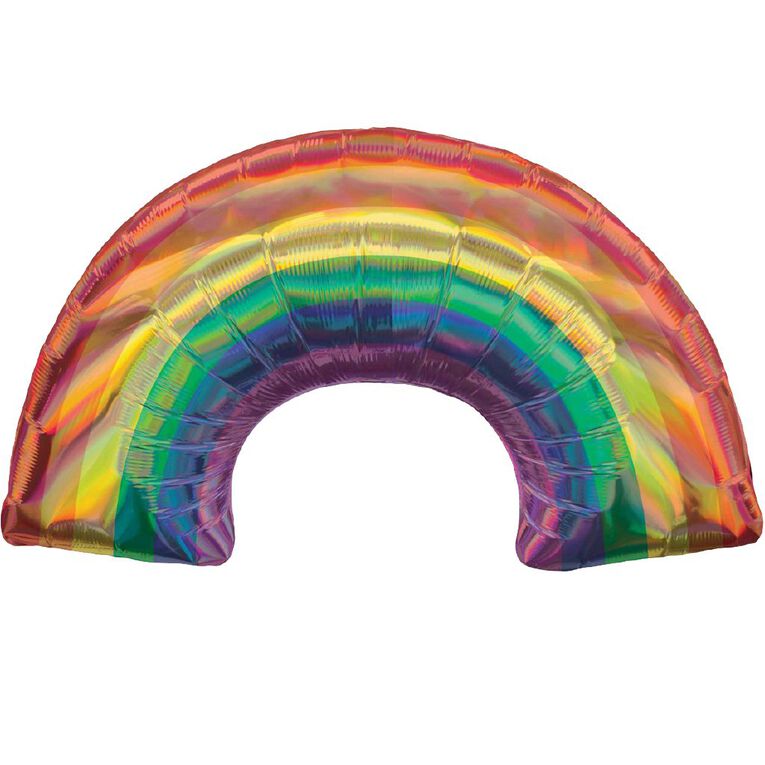 Anagram Supershape Holographic Rainbow Balloon, , hi-res