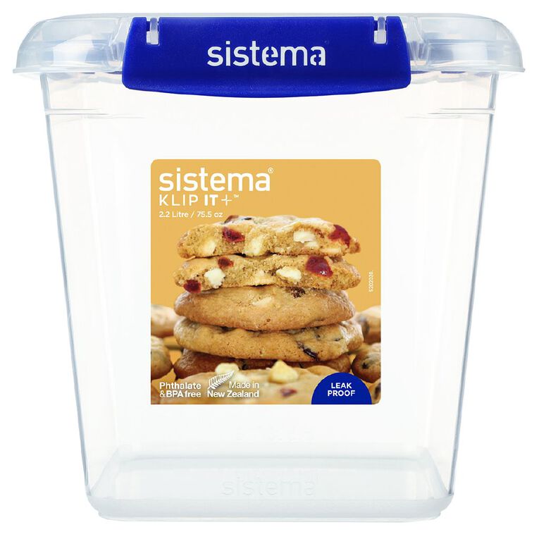 Sistema Klip It Plus Square Container Assorted 2.2L, , hi-res