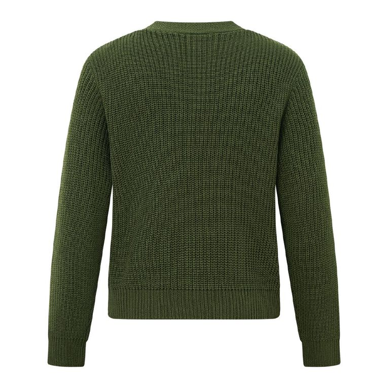 H&H Women's Wrap Cardigan, Green Dark, hi-res
