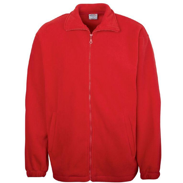 Schooltex Full Zip Polar Fleece Jacket, Red Mid, hi-res