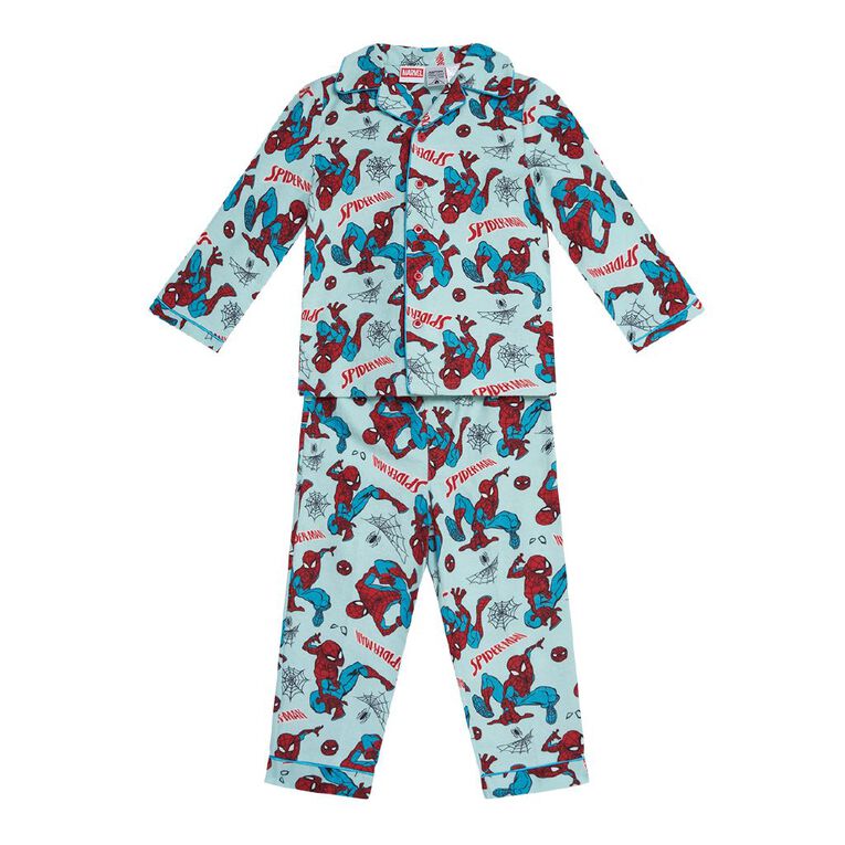 Spider-Man Boys' Flannelette Pyjama Set, Blue Light, hi-res