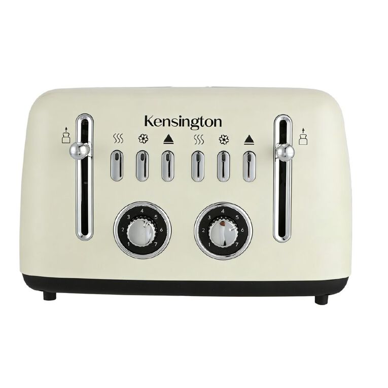 Kensington Toaster 4 Slice Cream, , hi-res