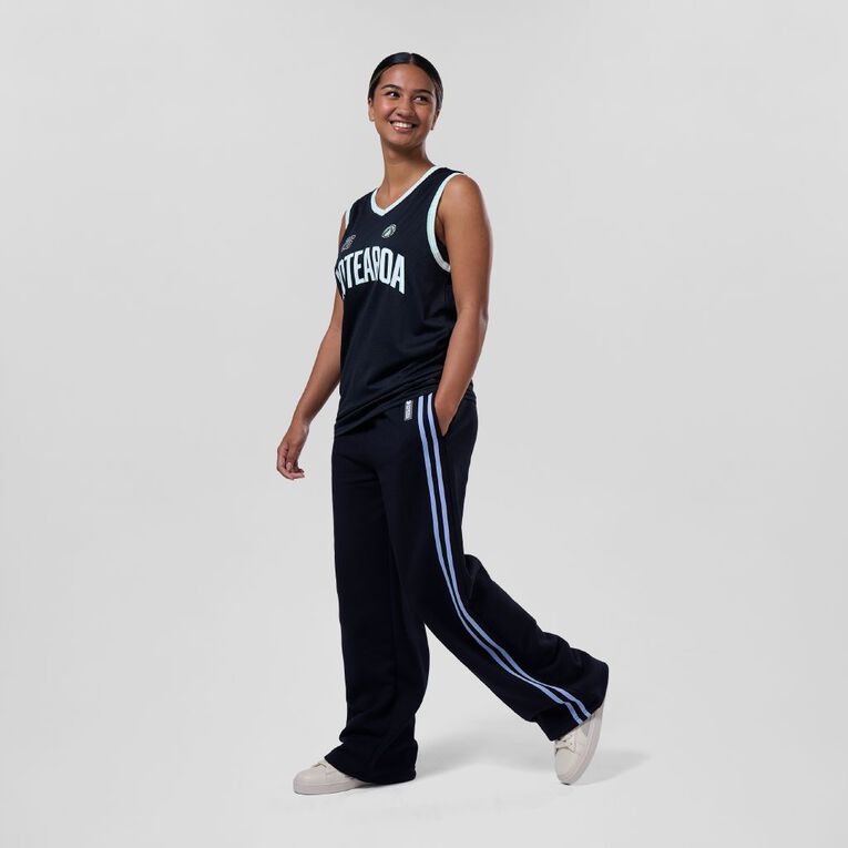 Basketball NZ Straight Leg Trackpants, Black, hi-res