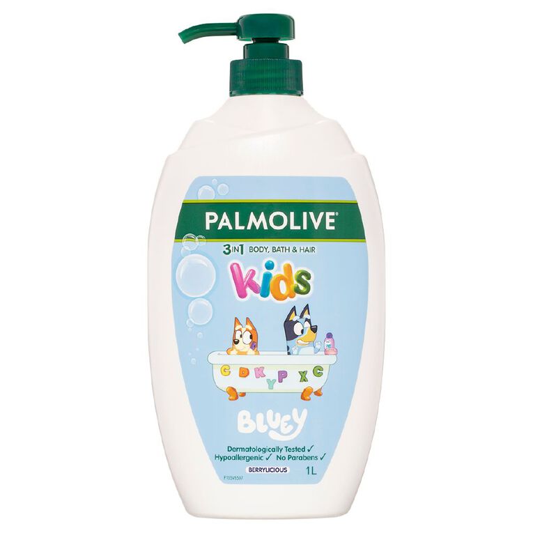Palmolive Kids 3-in-1 Body Bath and Hair Bluey 1L, , hi-res