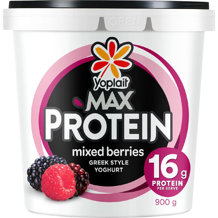 Yoplait Protein Max Mixed Berries Yoghurt 900g, , hi-res
