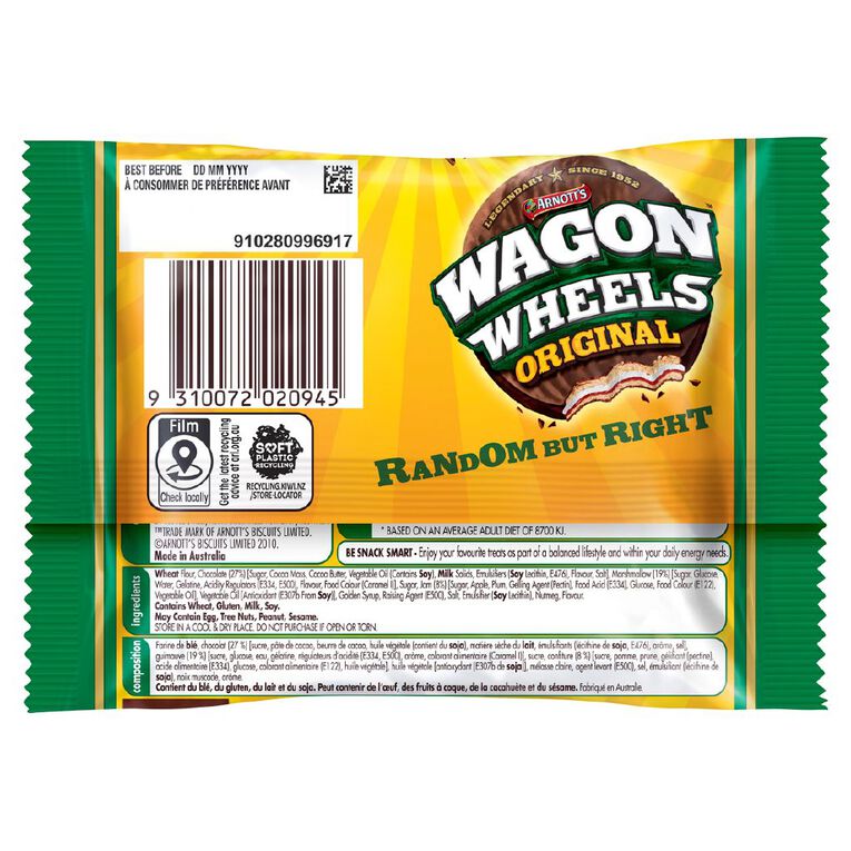 Arnott's Wagon Wheels Biscuits Original 48g, , hi-res