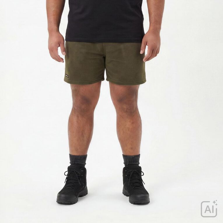 Back Country Adults' Microfleece Shorts, Green Dark, hi-res