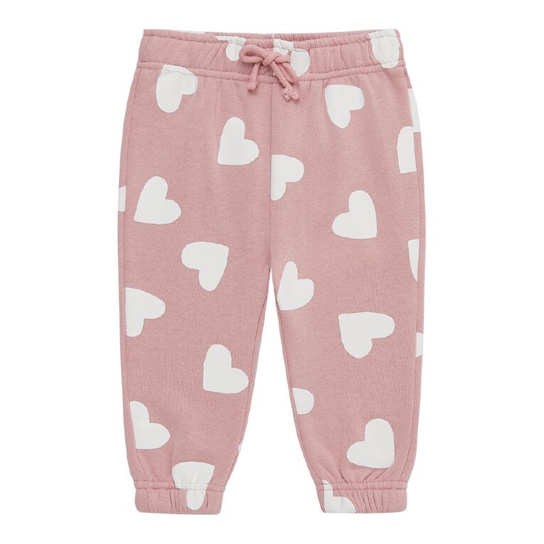 Young Original Babys' Printed Trackpants, Pink Mid, hi-res