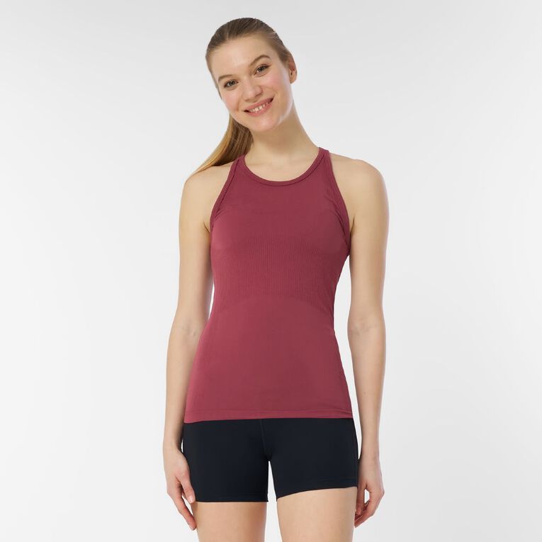 Active Intent Women's Seamless Slim Tank, Red Dark, hi-res