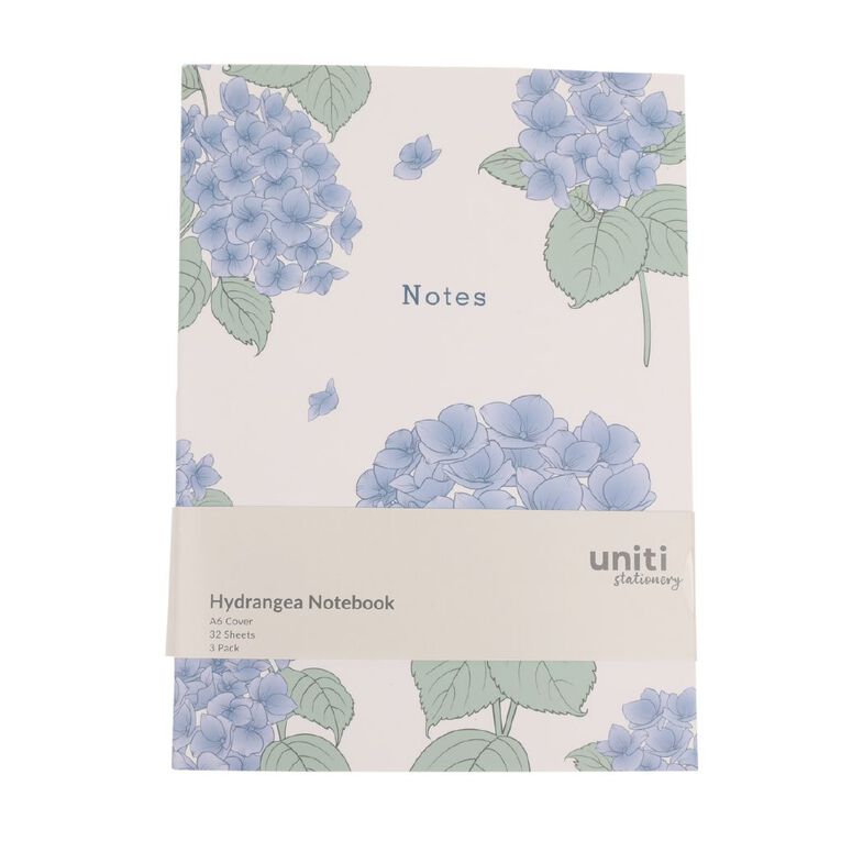 Uniti Adults Hydrangea A6 Notebook Set, , hi-res