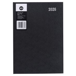 WS 2026 Diary A4 Day To Page Black