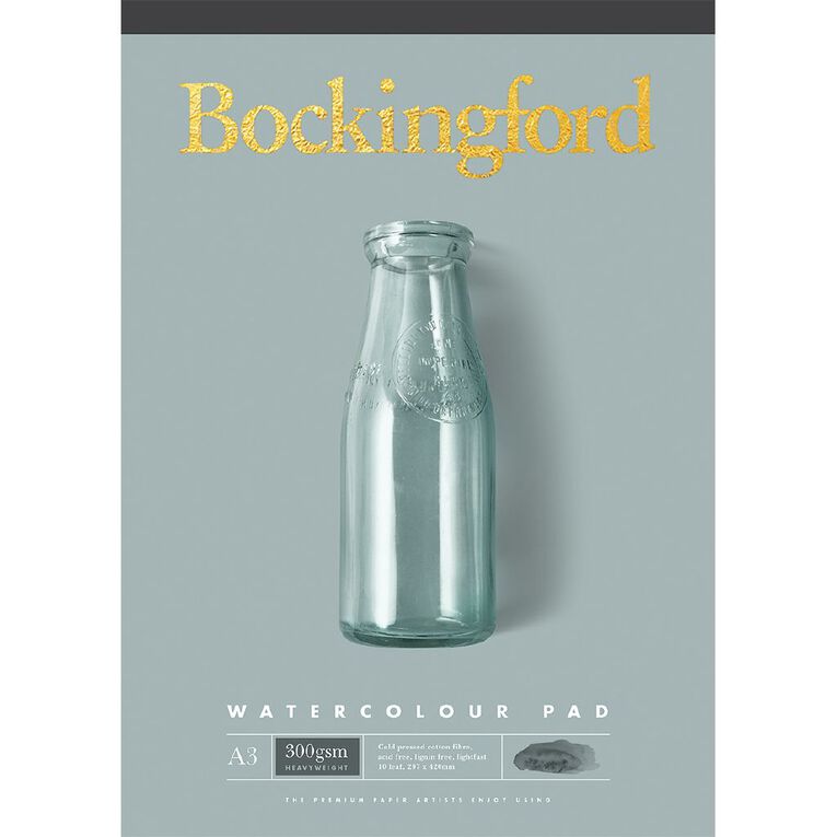 Bockingford Watercolour Pad 300gsm A3, , hi-res