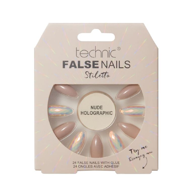 Technic False Nails Nude Holographic, , hi-res