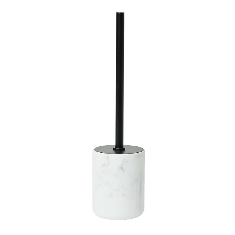 Living & Co Toilet Brush Marble Look White, , hi-res