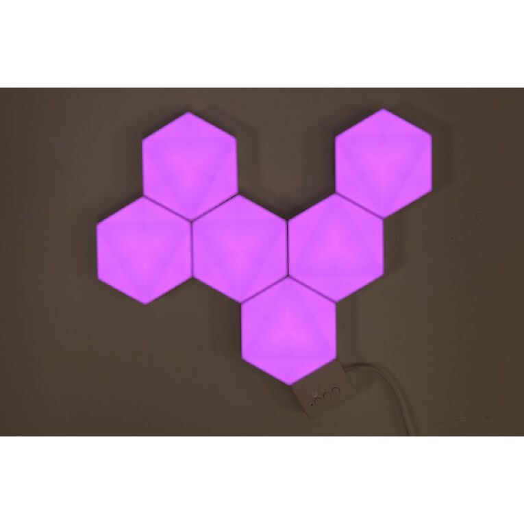 Living & Co Smart RGB Hexagon Lights 6 Pack, , hi-res