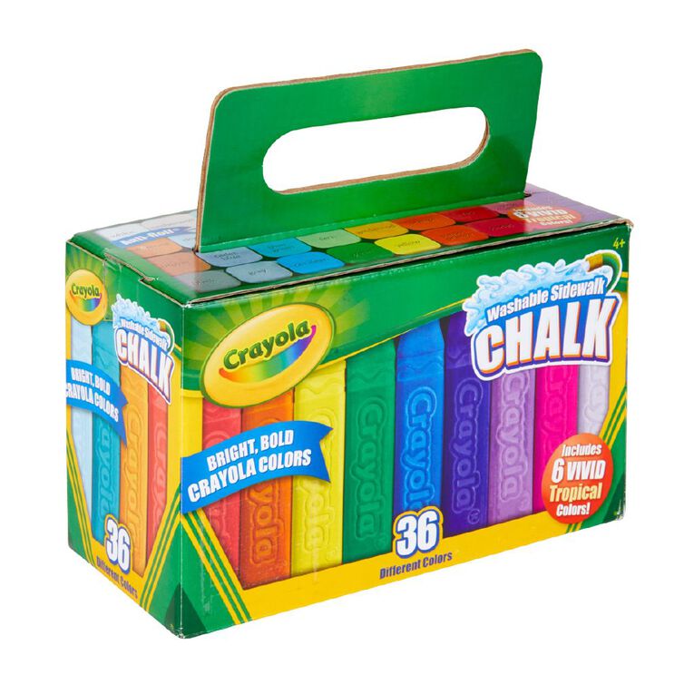 Crayola Washable Sidewalk Chalk Assorted 36 Pack, , hi-res