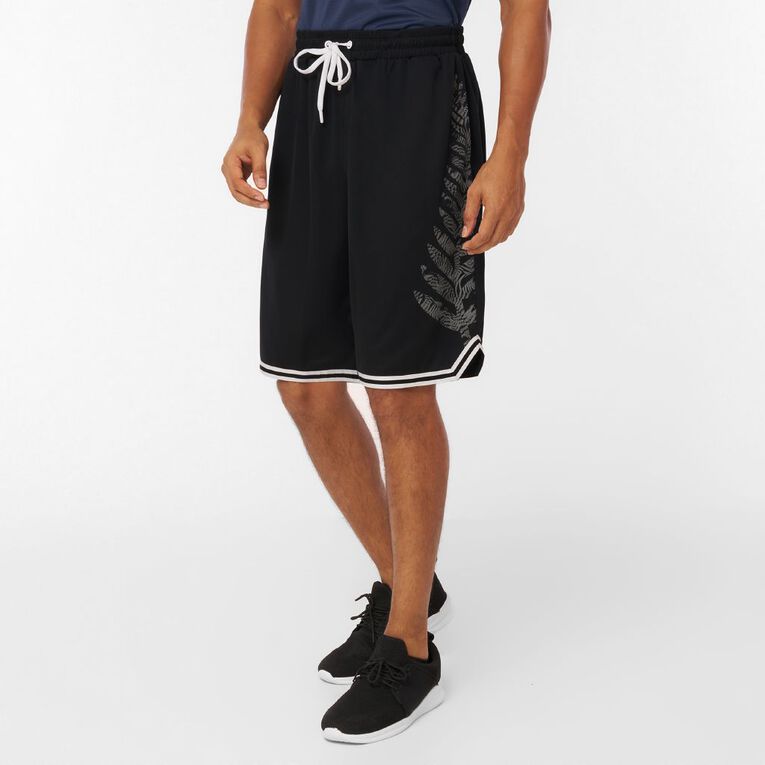 Active Intent Men's Supporter Basketball Shorts, Black FERN, hi-res